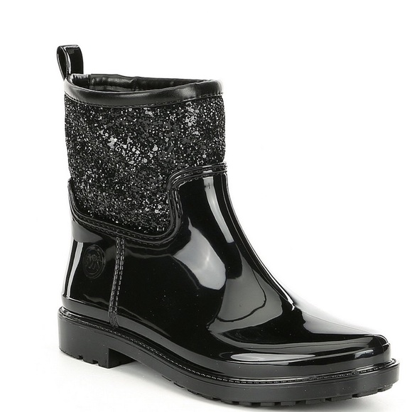michael kors blakely glitter rain boots